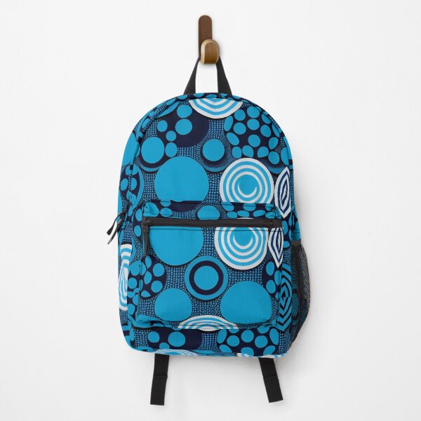 Item preview, blue geometric pattern circles designed and sold by QuikiPatterns.
