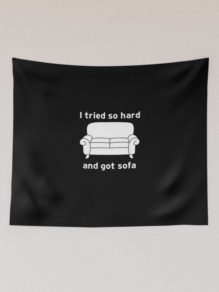 I Tried So Hard And Got Sofa funny meme Throw Pillow for Sale by hamzab7