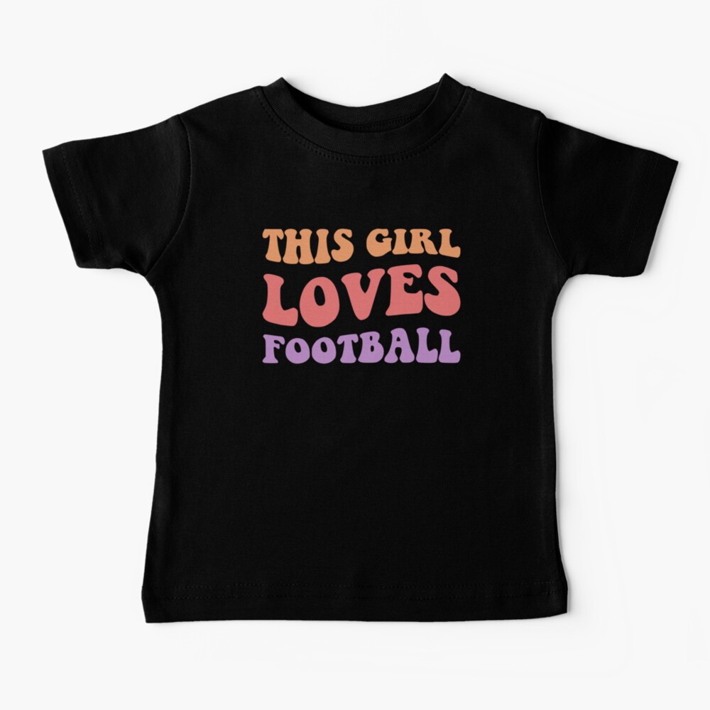 MagikTees This Girl Loves Her Bears Football Long Sleeve T-Shirt