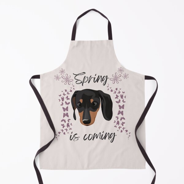 Item preview, Spring is coming with Doxie Head, Butterflies nad Flowers designed and sold by SeasonalDogs.