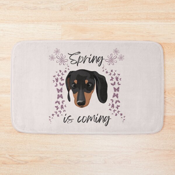 Item preview, Spring is coming with Doxie Head, Butterflies nad Flowers designed and sold by SeasonalDogs.