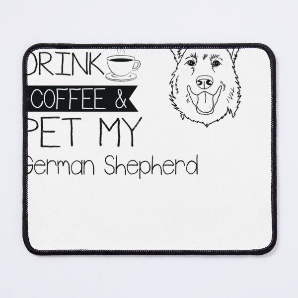 Item preview, coffee and German Shepherd dog funny designed and sold by Caramel-Damien.