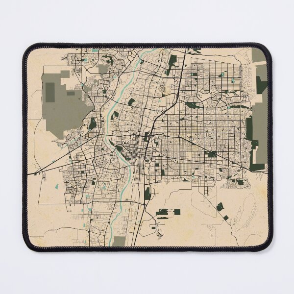 Item preview, Albuquerque City Map of New Mexico, USA - Vintage designed and sold by deMAP.