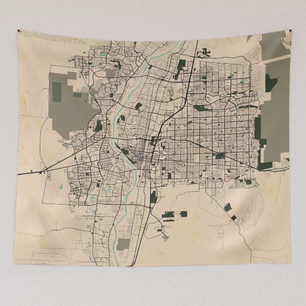 Item preview, Albuquerque City Map of New Mexico, USA - Vintage designed and sold by deMAP.