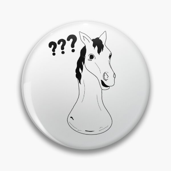 Item preview, Confused Horse Buzzfeed Unsolved Inspired Sticker Print designed and sold by veeebles.