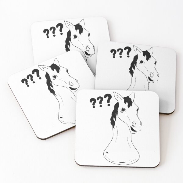 Item preview, Confused Horse Buzzfeed Unsolved Inspired Sticker Print designed and sold by veeebles.