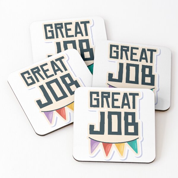Item preview, Great Job Sticker designed and sold by GraphicTemplatesArt.