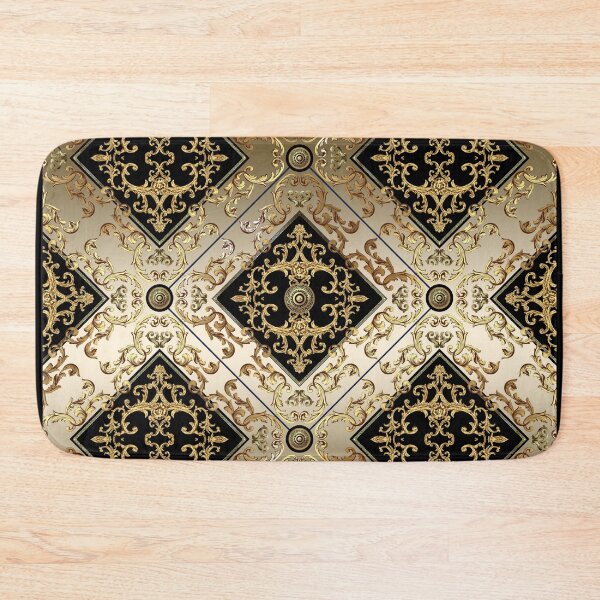 Item preview, Greek Key Diamond Ornate Baroque Black Bronze Gold designed and sold by Yiorgos Designs.