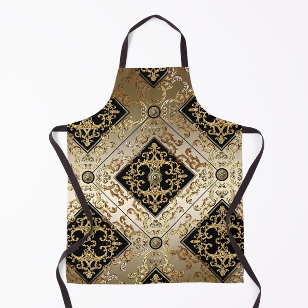 Item preview, Greek Key Diamond Ornate Baroque Black Bronze Gold designed and sold by Yiorgos Designs.