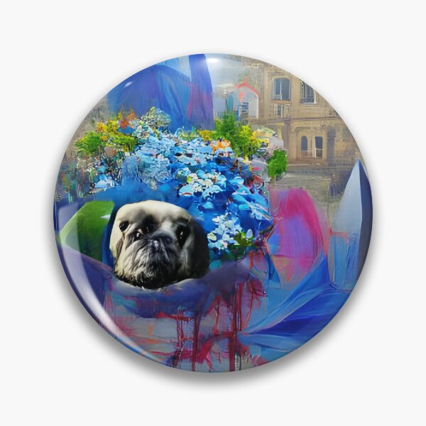 Item preview, Floral Pugs. Pug and Flowers.   designed and sold by Doggymadness.