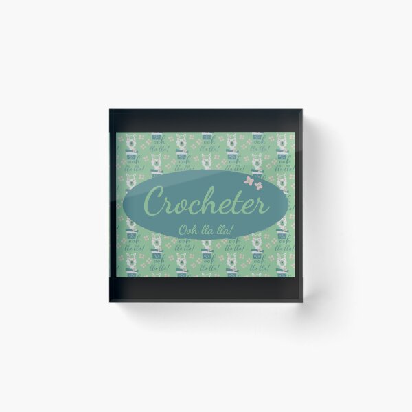 Item preview, Crocheter Llama lover in teal green and pink ooh lla lla designed and sold by Designs24U.
