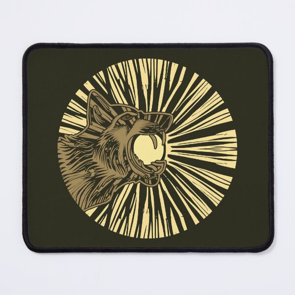 Item preview, Wolf swallowing the sun (#01, sepia) designed and sold by SolidEarthArt.