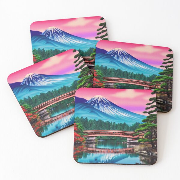 Item preview, Mystical Moonrise - Blackened Peaks - Japanese landscape designed and sold by WBP Mart.