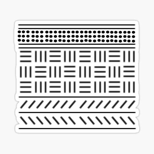 Digital mud cloth pattern Sticker