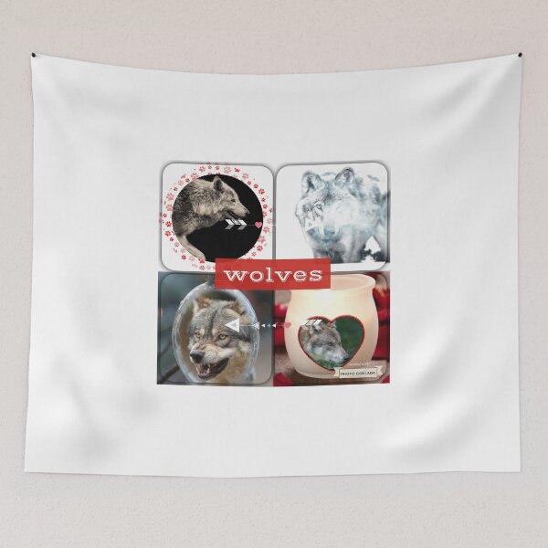 Item preview, Wolves collage designed and sold by Fictionette25.