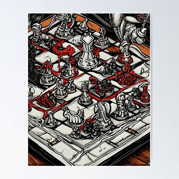 Chess Space' Poster, picture, metal print, paint by DecoyDesign