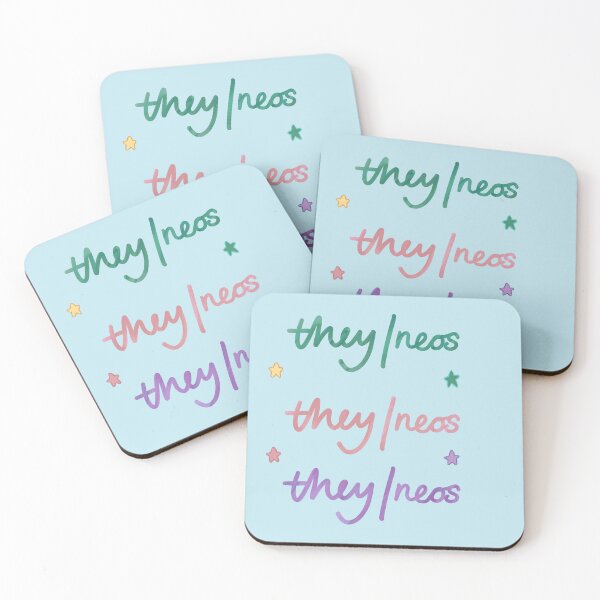 Item preview, They/Neos Pronoun Stickers designed and sold by bethanderson.