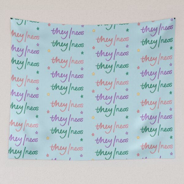 Item preview, They/Neos Pronoun Stickers designed and sold by bethanderson.