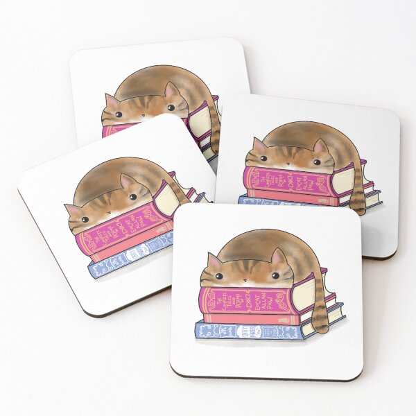 Item preview, feline bookseller designed and sold by BarbaraMT.