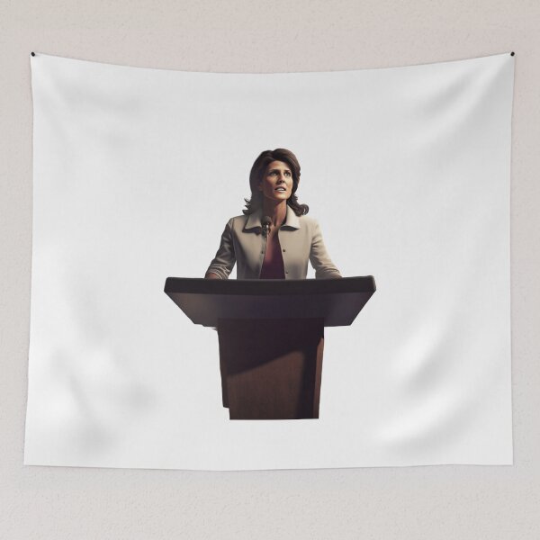 Item preview, nikki drawing cutout podium POTUS 2024 designed and sold by cottagecorococo.