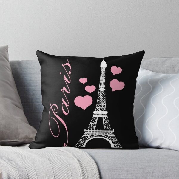 Item preview, Pink Paris Eiffel Tower on Black designed and sold by BeachBumFamily.
