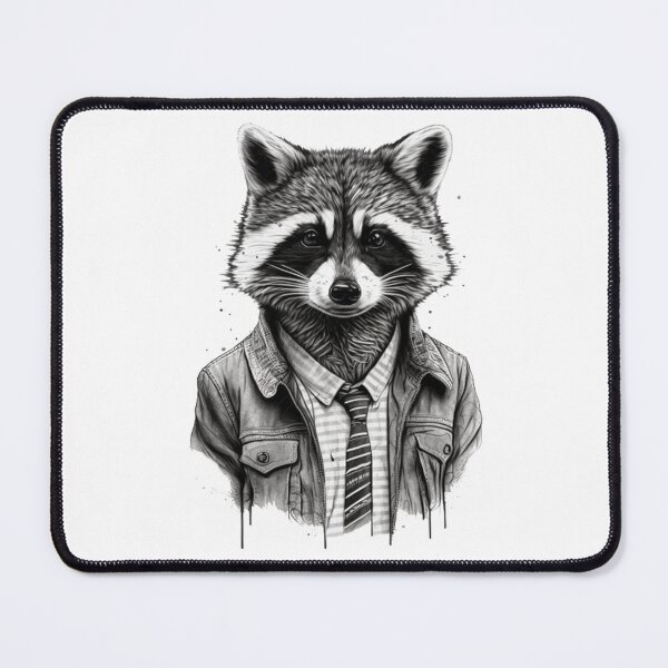 Aperçu de l'œuvre Le raton laveur porte des vêtements Smart Raccoon Human Style créée et vendue par MaxEXP.