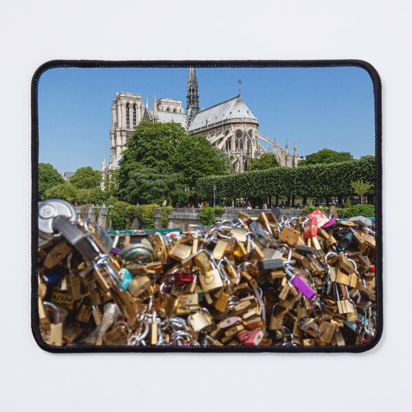 Item preview, Notre Dame de Paris And The Love Lock Bridge  designed and sold by Paul Thompson Photography.