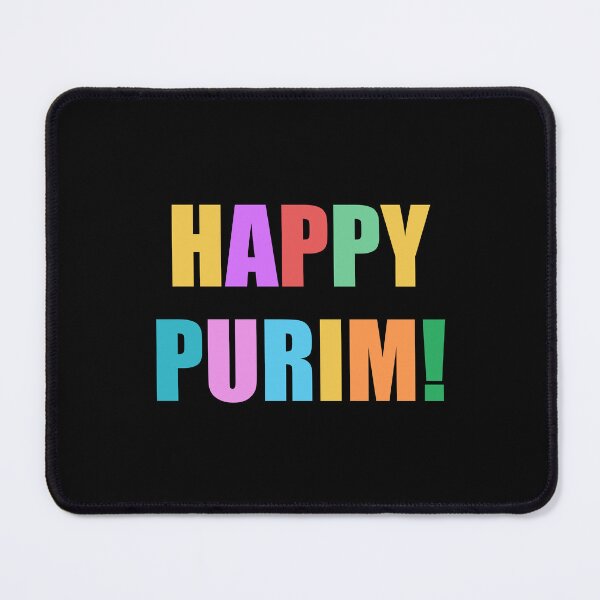 Item preview, HAPPY PURIM Jewish holiday colorful text designed and sold by Inspirationmotivation.