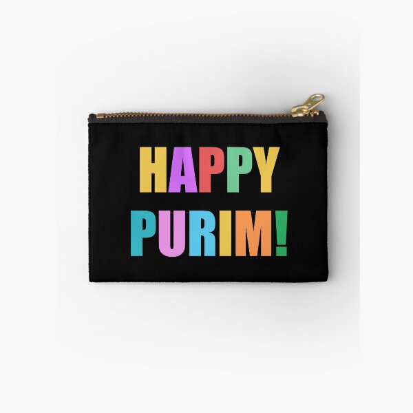 Item preview, HAPPY PURIM Jewish holiday colorful text designed and sold by Inspirationmotivation.