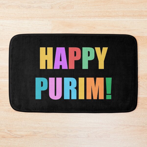 Item preview, HAPPY PURIM Jewish holiday colorful text designed and sold by Inspirationmotivation.