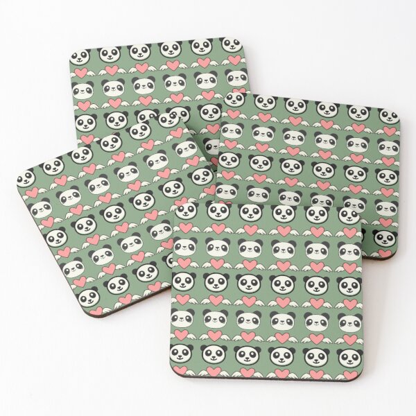 Item preview, Cute Panda with Heart Pattern designed and sold by DreamBigShirts.