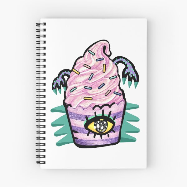 Item preview, Monster eye purple cupcake and pink whipped cream, decorated with hands toppers and rainbow sugar designed and sold by SOPI SOPI CRAFT.