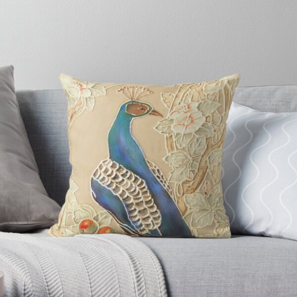 Peacock Decorative Pillow Bird Pillow Throw Pillow for Bedroom