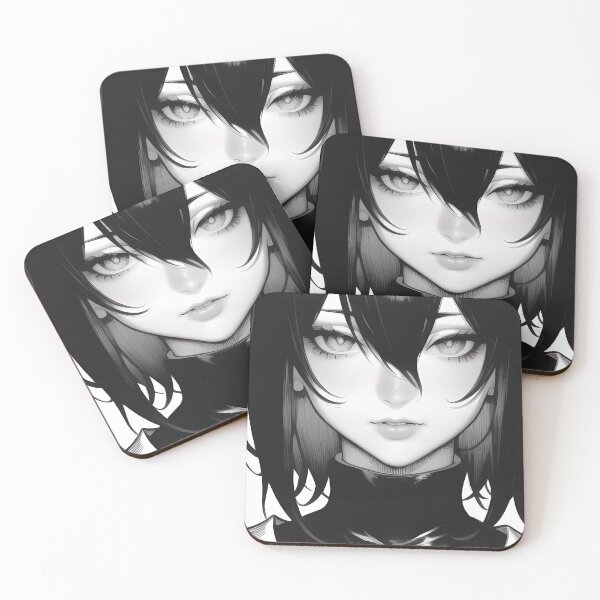 Item preview, Monochrome Anime Girl designed and sold by Beep-.