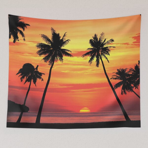 Item preview, palm trees, sunset designed and sold by cutecrazytshirt.