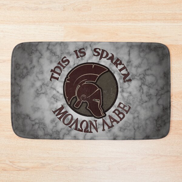 Item preview, This is Sparta! MOLON LABE - Spartan Greek Helmet on Marble designed and sold by SolarCross.