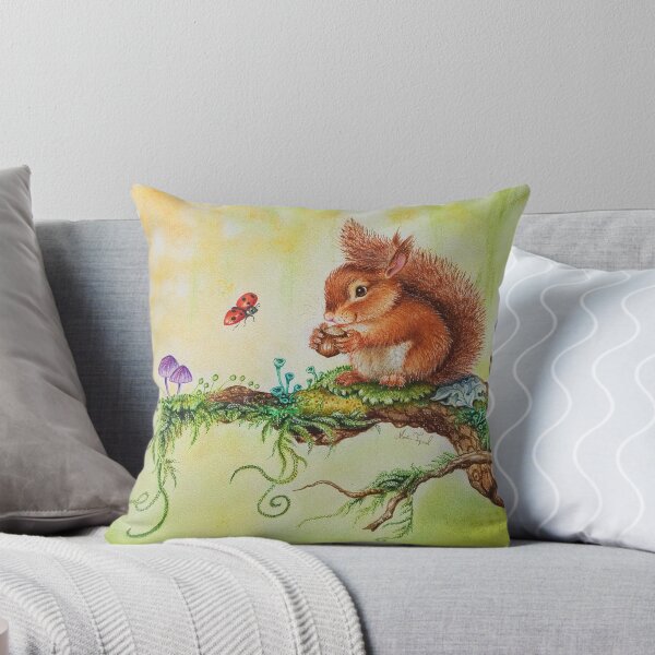 Aperçu de l'œuvre Écureuil et coccinelle par Maria Tiqwah créée et vendue par Maria Tiqwah.