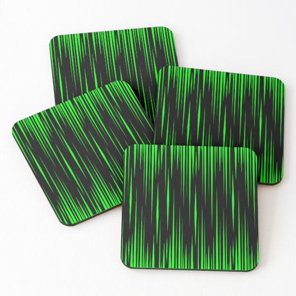 Item preview, Green Vertical Triangles on Black designed and sold by wrapgraphics.