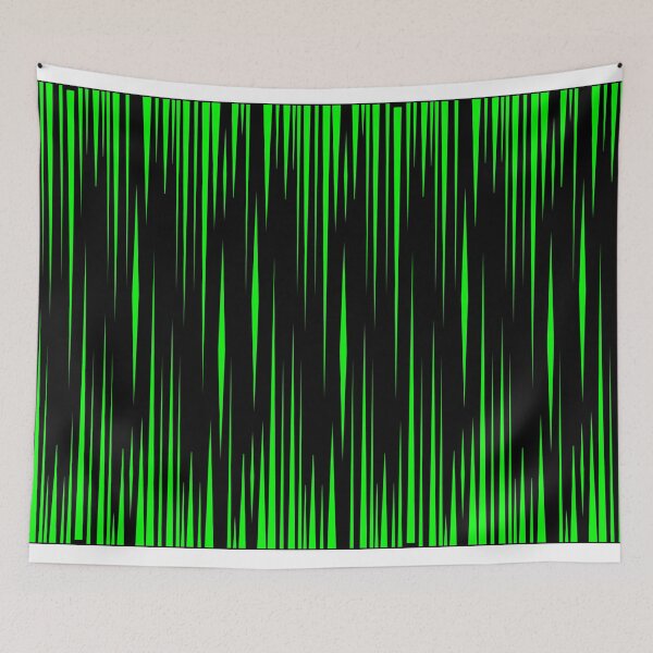 Item preview, Green Vertical Triangles on Black designed and sold by wrapgraphics.