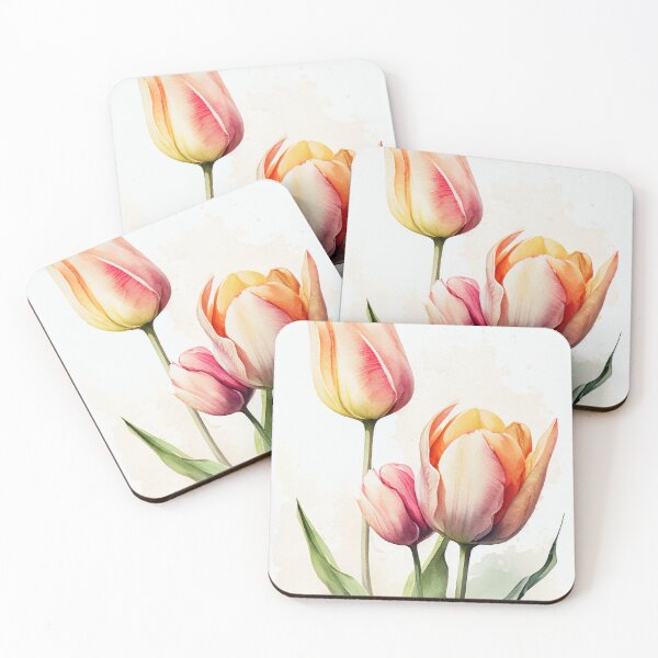 Item preview, Watercolor Tulips - Spring Flowers - Perfect for Gardeners and Plant Lovers designed and sold by madtoyman.
