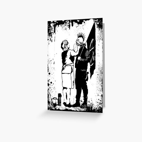Aperçu de l'œuvre Banksy Punk Anarchiste et Mère créée et vendue par belugastore.