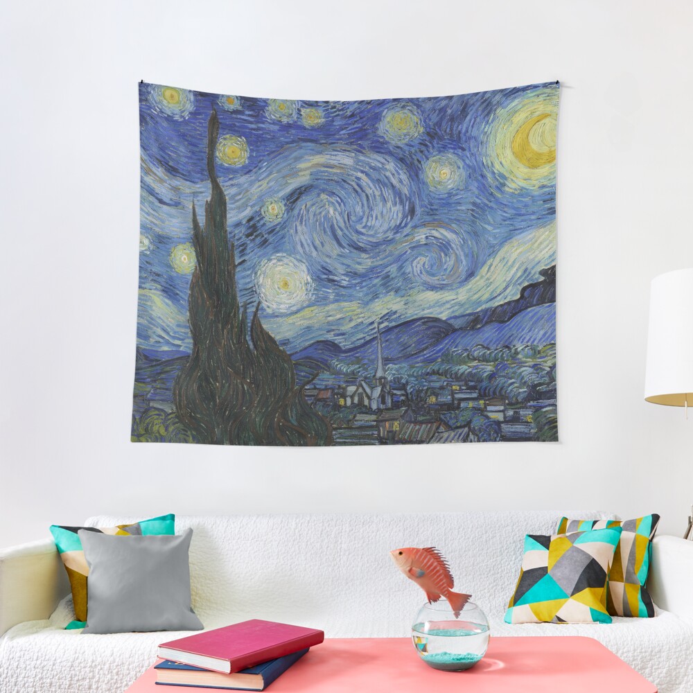 Starry Night Oil painting by Vincent van Gogh Tapestry