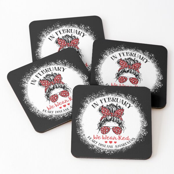 Item preview, In February We Wear Red Messy Bun - Heart Disease Awareness     designed and sold by seongdoyoon25.