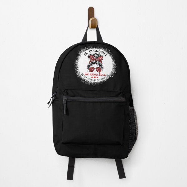 Item preview, In February We Wear Red Messy Bun - Heart Disease Awareness designed and sold by seongdoyoon25.