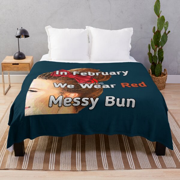 Item preview, In February We Wear Red Messy Bun designed and sold by seongdoyoon25.