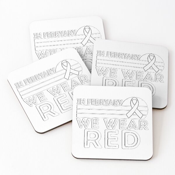 Item preview, In February We Wear Red Retro Vintage Heart Disease Awarenes   designed and sold by seongdoyoon25.