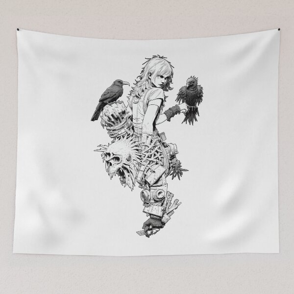 Item preview, PRINTS Girl Crow Abstract designed and sold by GrimDark-Art.