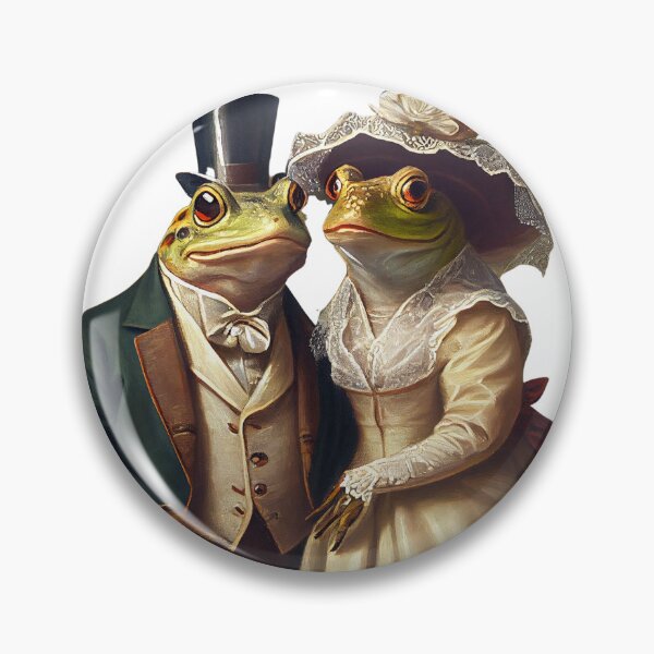 Item preview, Antique Frog Couple designed and sold by DigitalArtcapes.