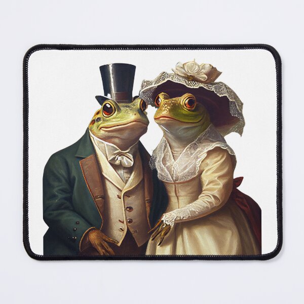 Item preview, Antique Frog Couple designed and sold by DigitalArtcapes.