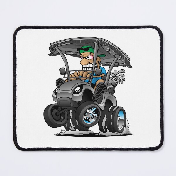 Item preview, Funny Golf Cart Hotrod Golf Car Popping a Wheelie Cartoon designed and sold by hobrath.